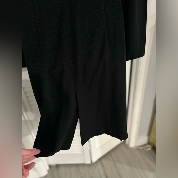 Laundry by Shelli Segal Vintage 1995 long black button up stretchy jacket size 6 - Picture 8 of 16